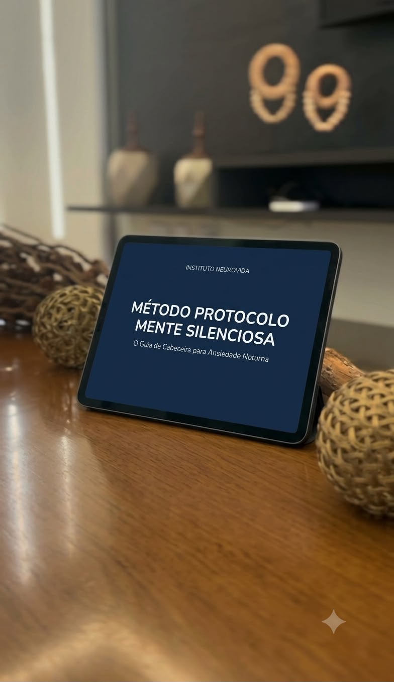 Protocolo Mente Silenciosa apresentado em tablet do Instituto NeuroVida